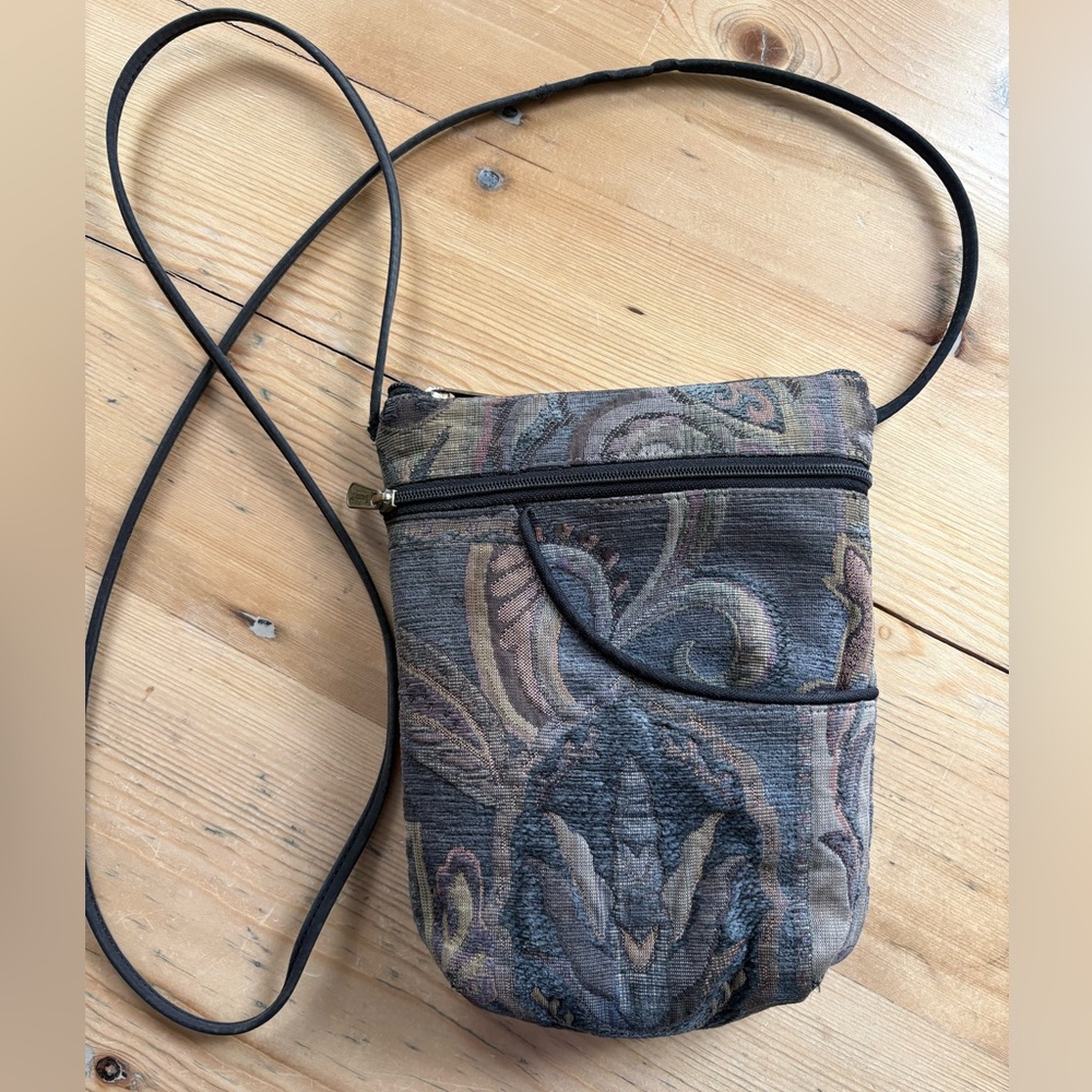 Danny K. Tapestry Crossbody Purse Made in USA Vintage Y2K Boho Bag Paisley